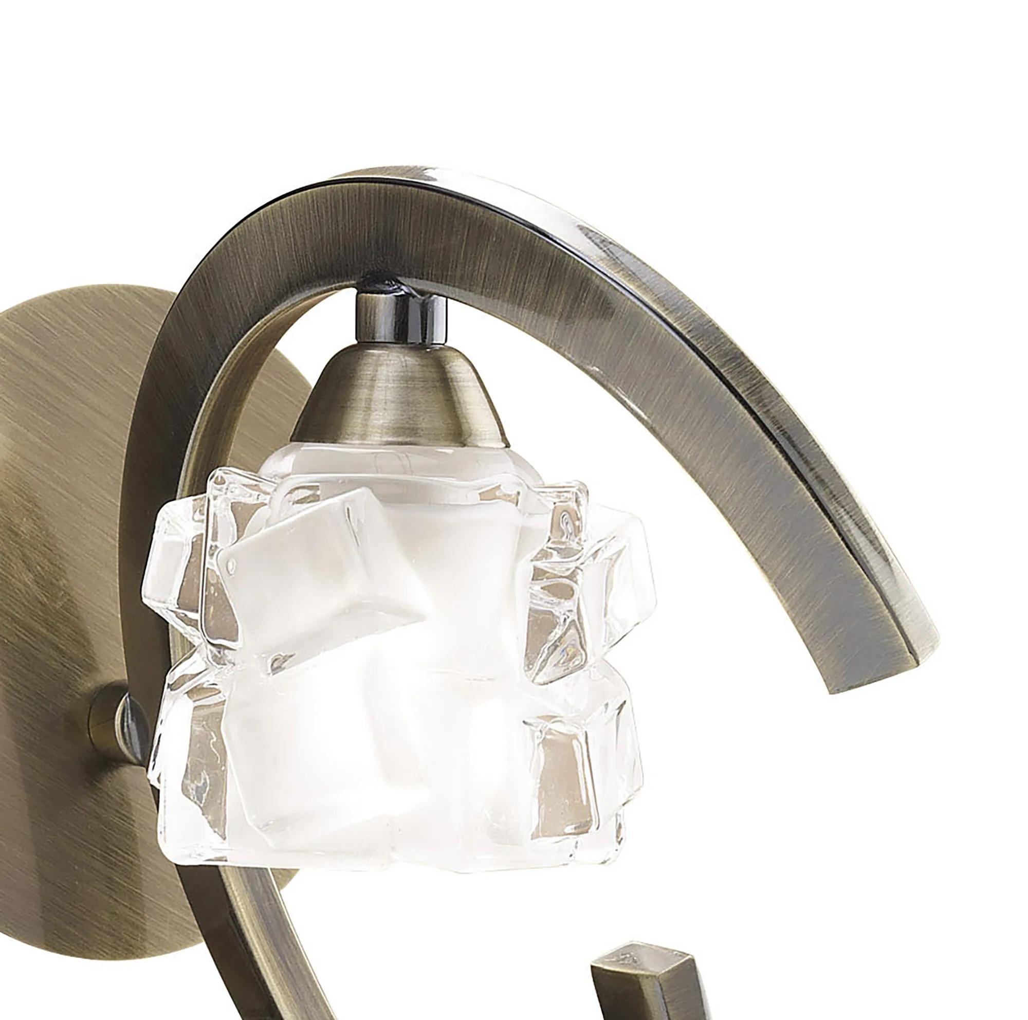 Ice AB Wall Lamp 1 Light M1865  Mantra Ice Antique Brass